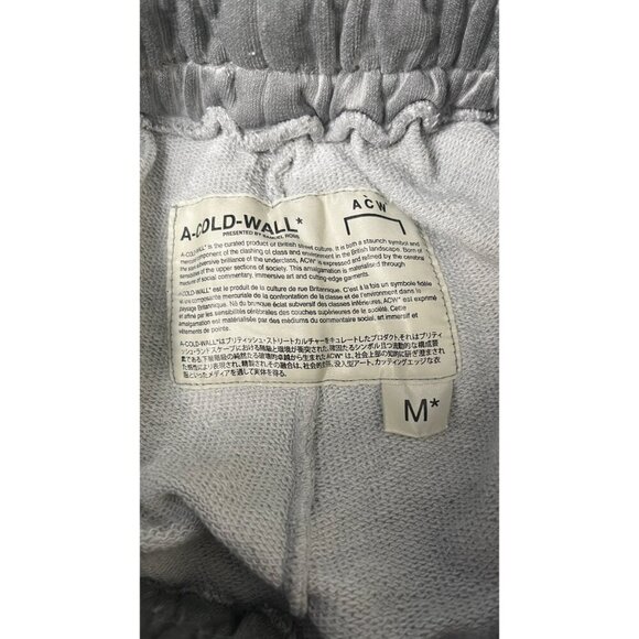 A-COLD WALL*  GRAY WASHED OVERDYED SWEATPANTS - Picture 8 of 8